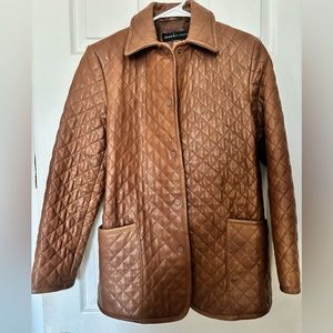 Dana Buchman leather quilted jacket